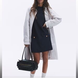 H&M Navy Blue A-Line Sleeveless Dress